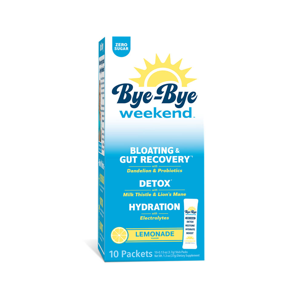Bye Bye Weekend Zero Sugar Drink Mix - Lemonade, 10 ct