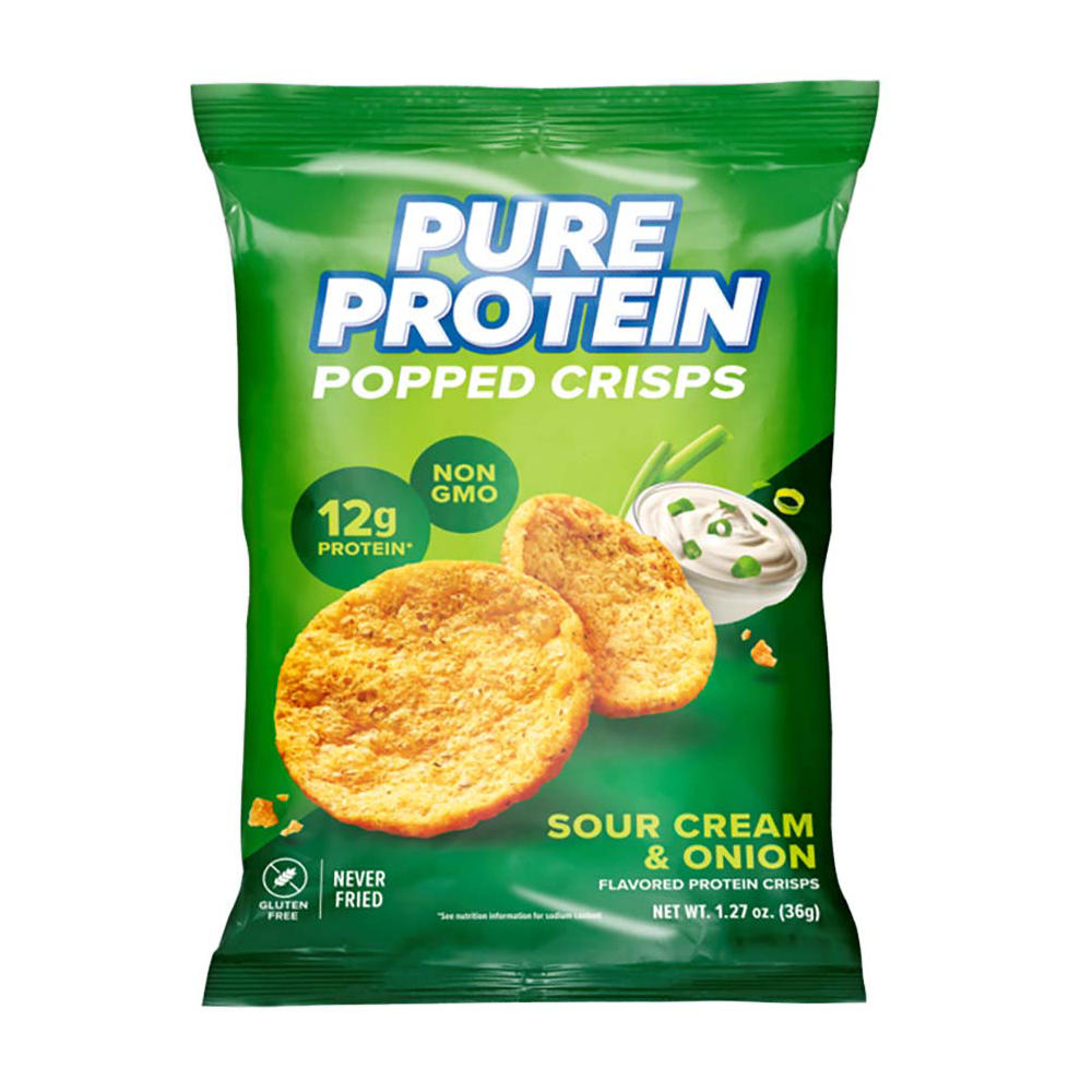 Pure Protein Popped Crisps - Sour Cream & Onion, 1.27 oz