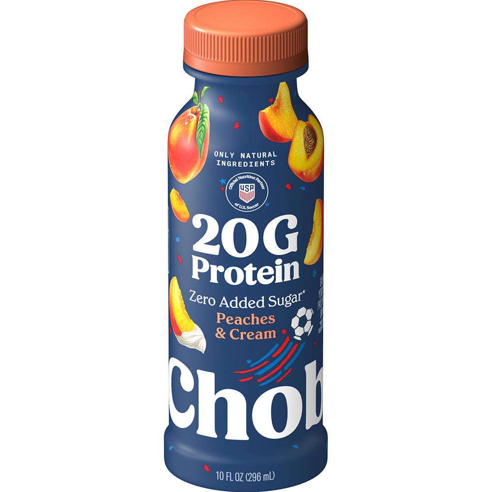 Chobani 20G Protein Zero Sugar Added Yogurt Drink - Peaches & Cream, 10 oz
