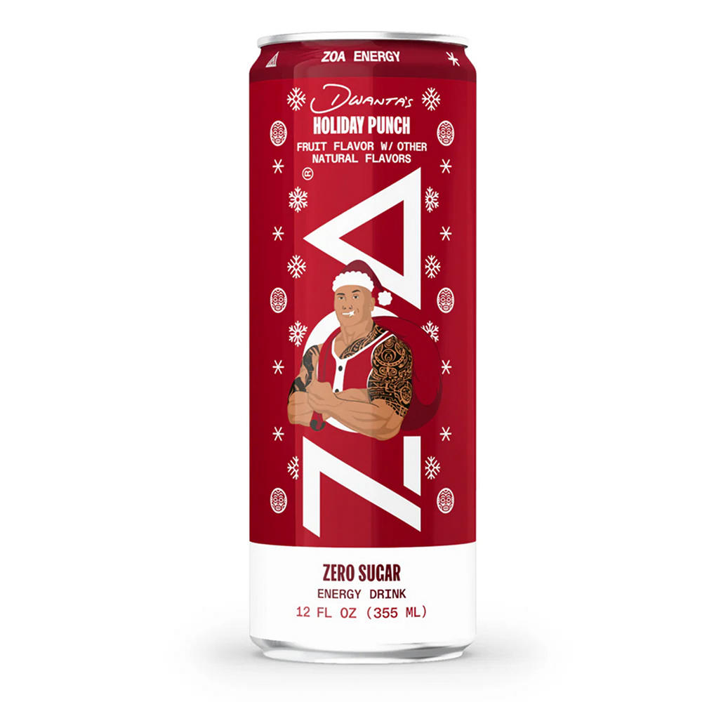 ZOA Zero Sugar Energy Drink - Dwanta's Holiday Punch, 12 oz