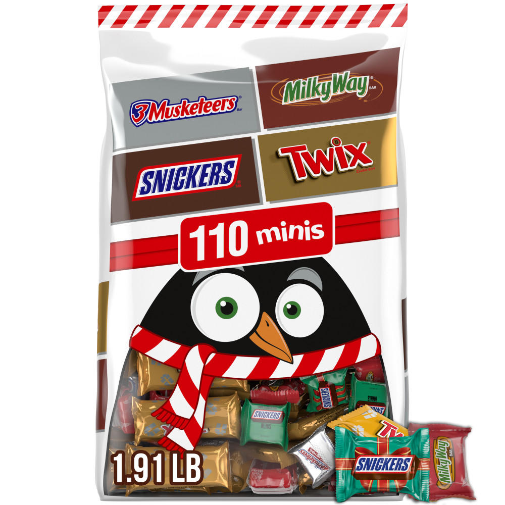 Snickers, Twix, Milky Way & 3 Musketeers Minis Chocolate Christmas Candy Bars, 30.63 oz