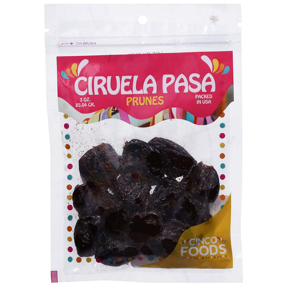 Cinco Foods Ciruela Pasa Prunes, 3 oz