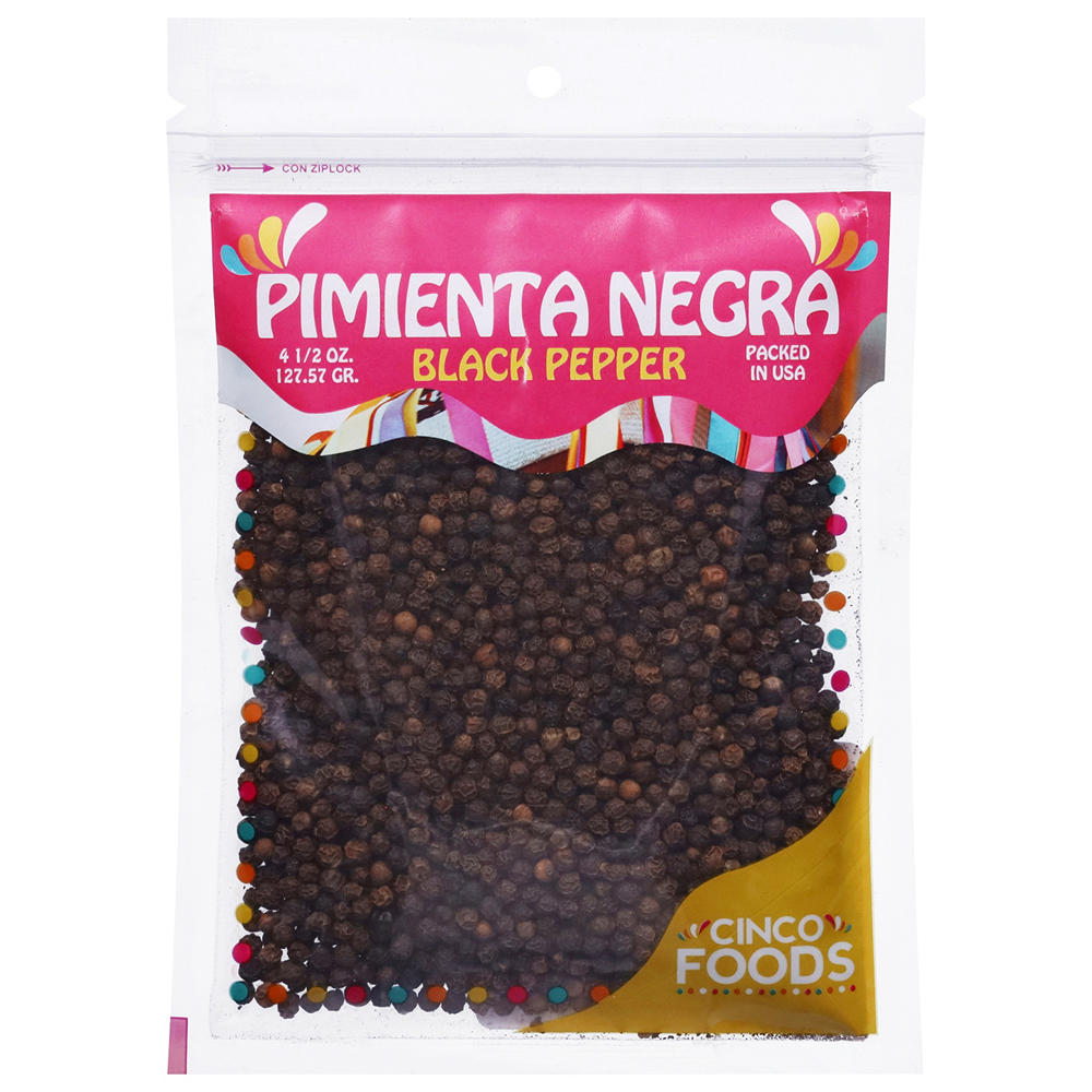 Cinco Foods Pimienta Negra Black Pepper, 4.5 oz