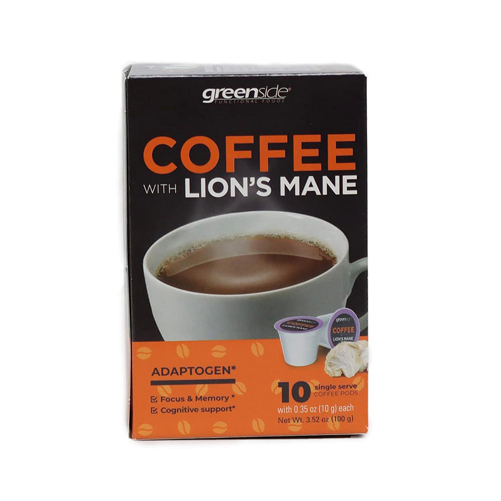 Greenside Coffee with Lions Mane Single Cup 10 Count, 10 ct
