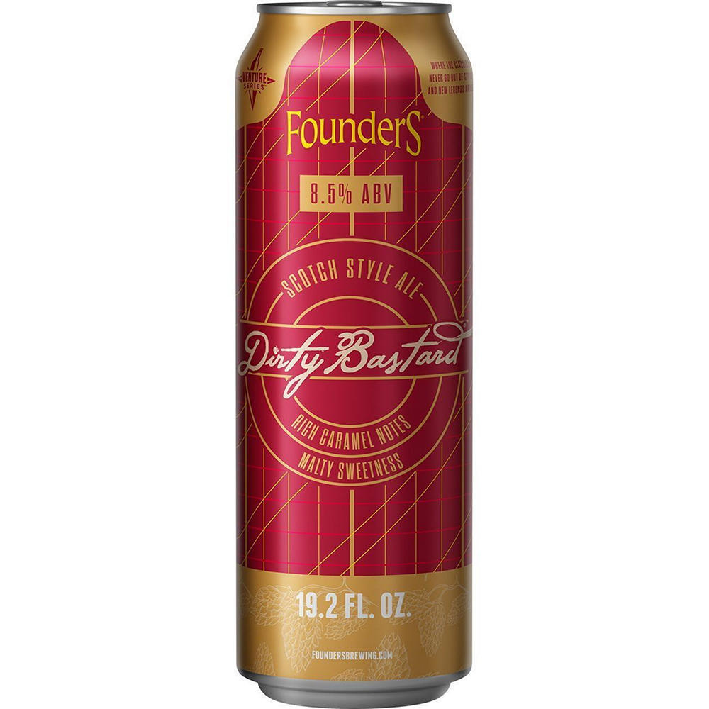 Founders Dirty Bastard Scotch Style Ale Craft Beer Can, 19.2 oz