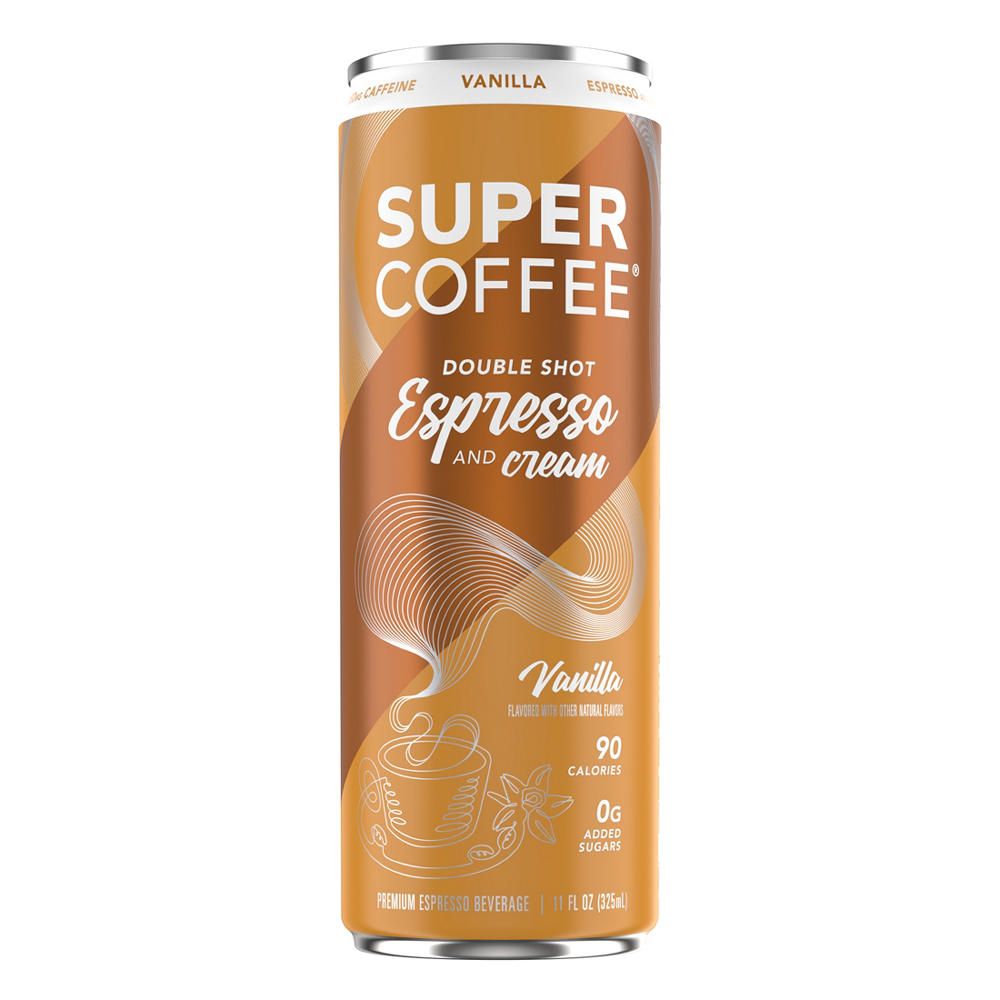 Super Coffee Double Shot Espresso & Cream - Vanilla, 11 oz