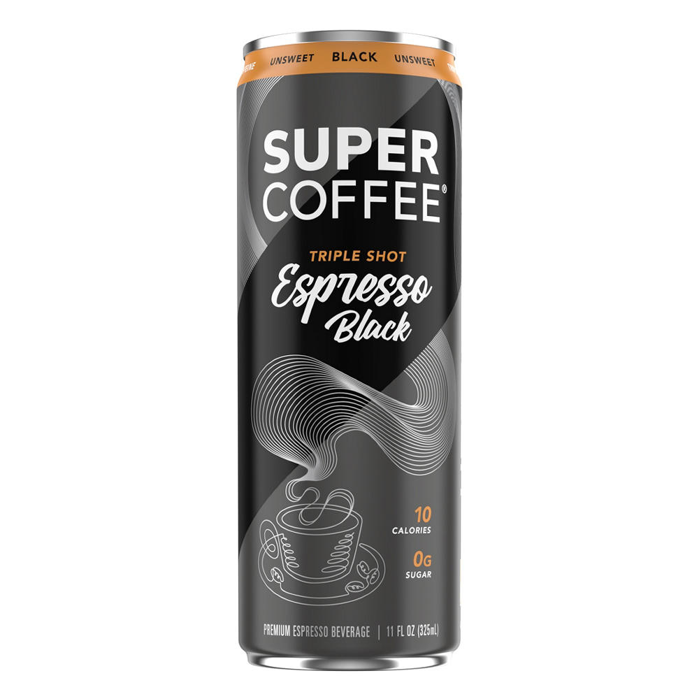 Super Coffee Triple Shot Espresso - Black, 11 oz