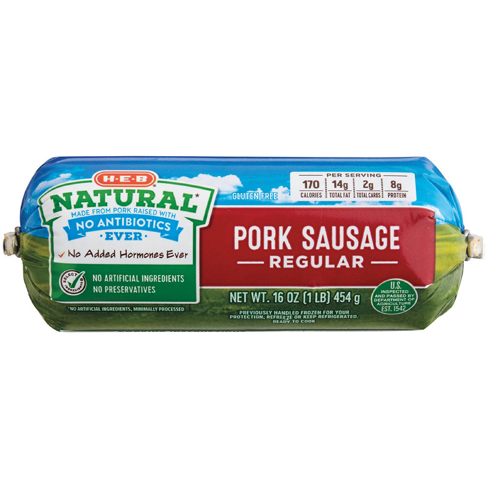 H-E-B Natural Pork Breakfast Sausage, 16 oz