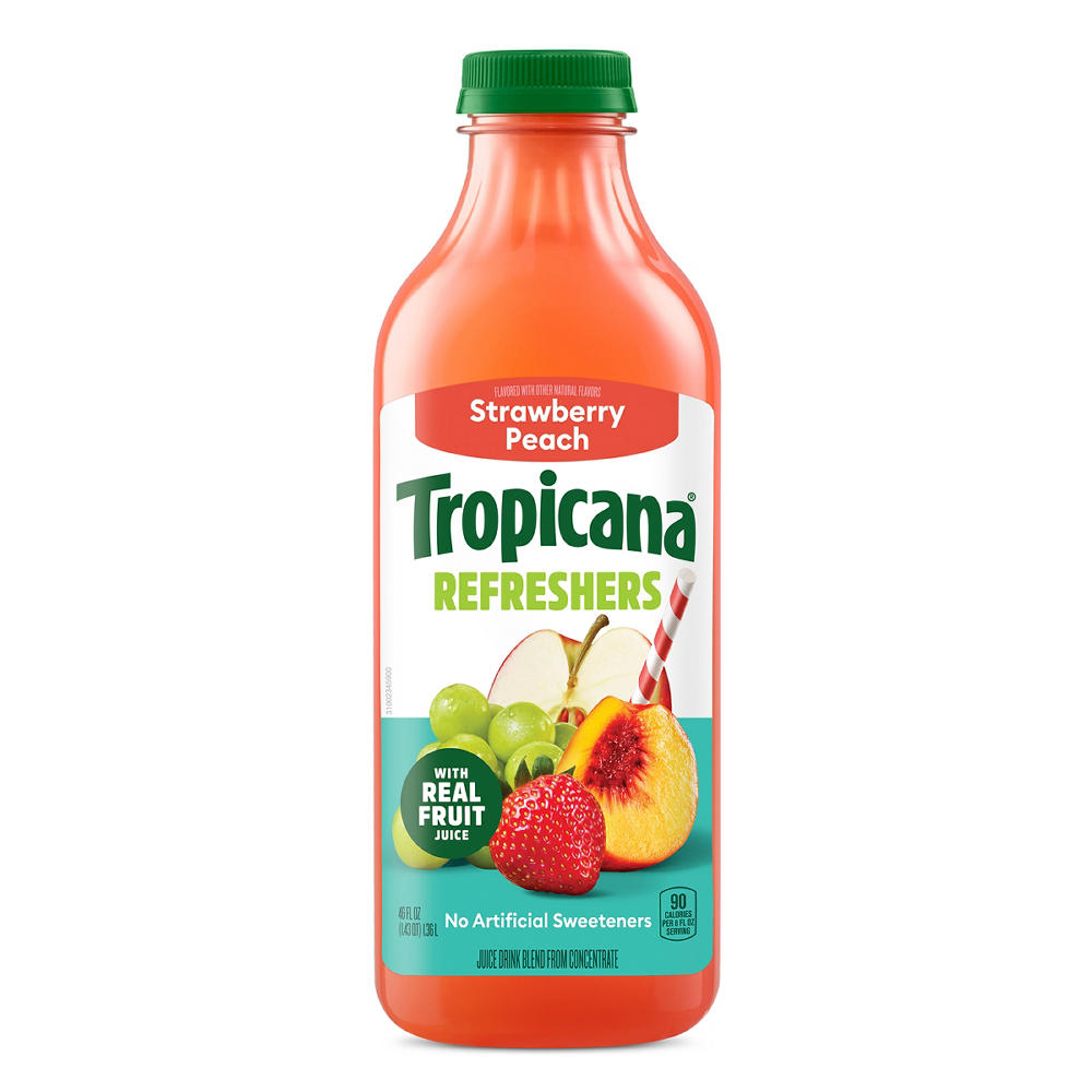 Tropicana Refreshers Strawberry Peach Juice, 46 oz