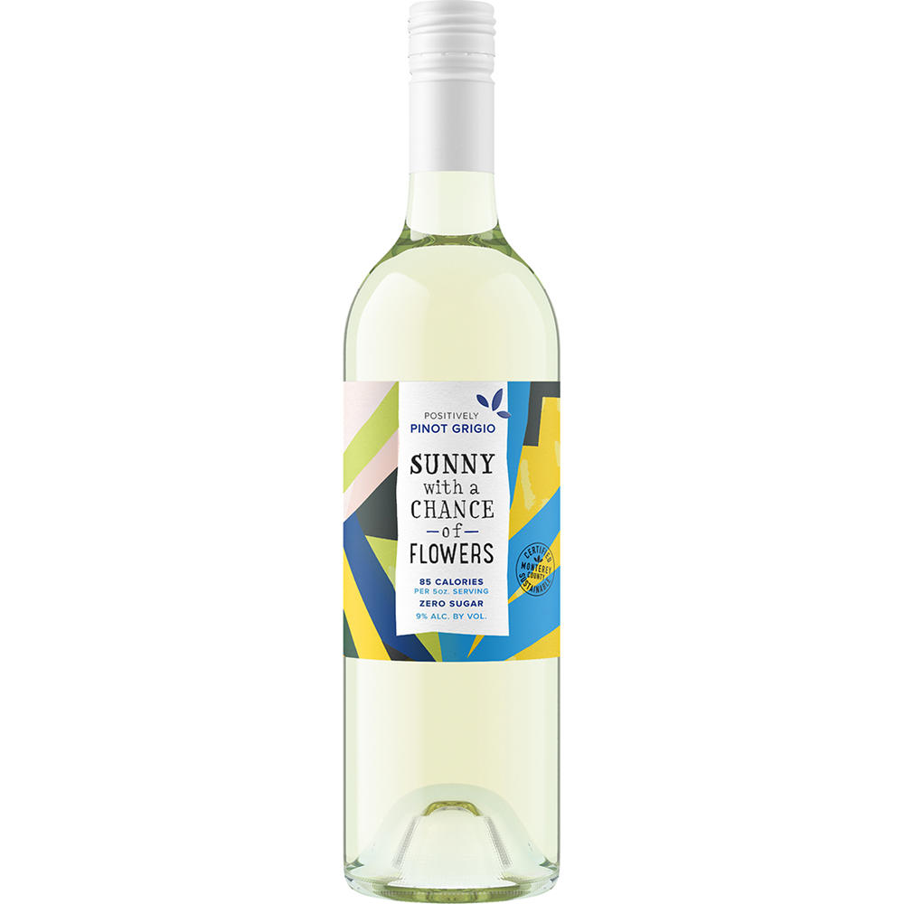 Sunny With A Chance Of Flowers Pinot Grigio California White Wine, 750 mL