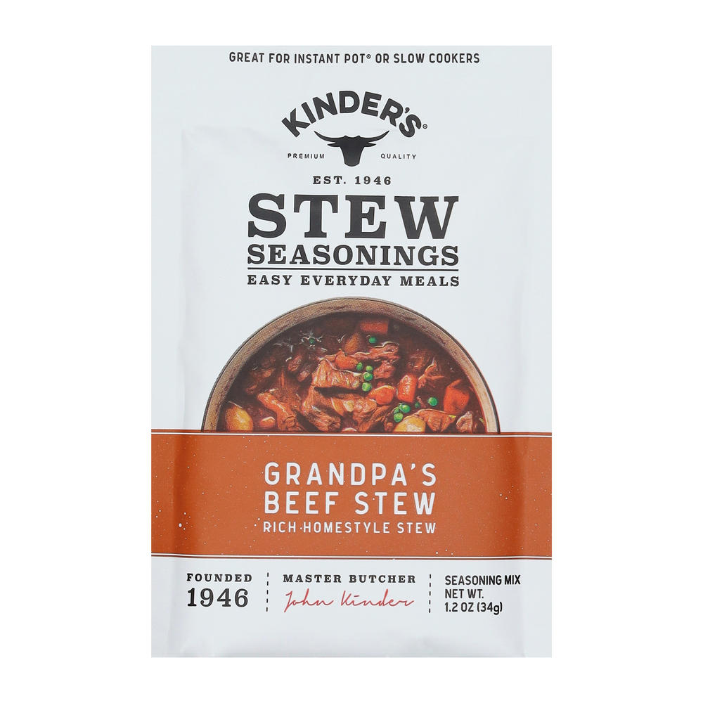 Kinder's Stew Seasoning - Grandpa's Beef Stew, 1.20 oz