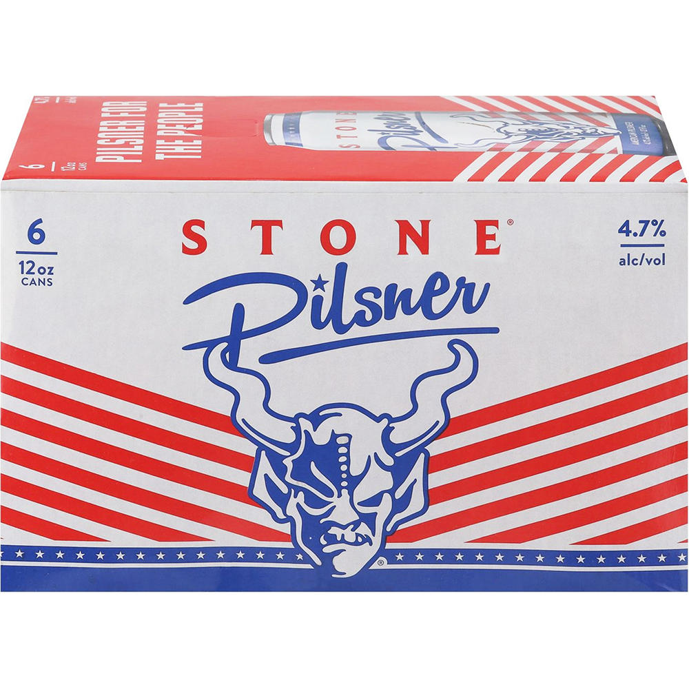 Stone Pilsner Craft Beer 6 pk Cans, 12 oz