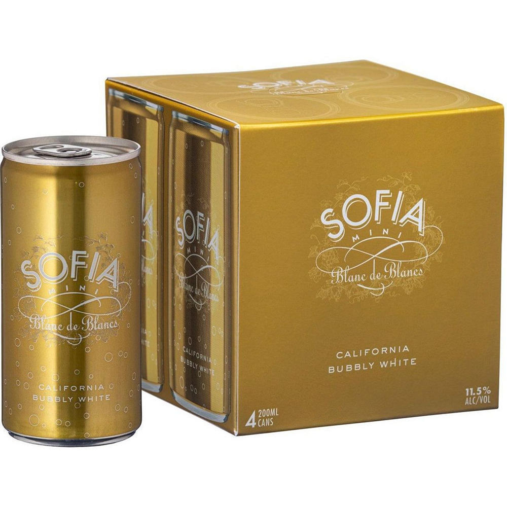 Sofia Blanc De Blanc California White Wine 4 pk Cans, 200 mL