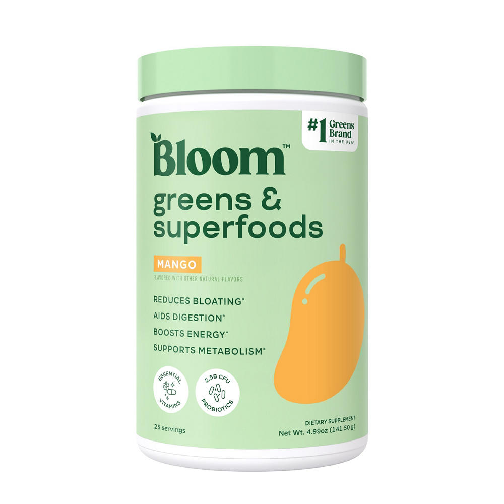 Bloom Greens & Superfoods Powder Drink Mix - Mango, 4.99 oz