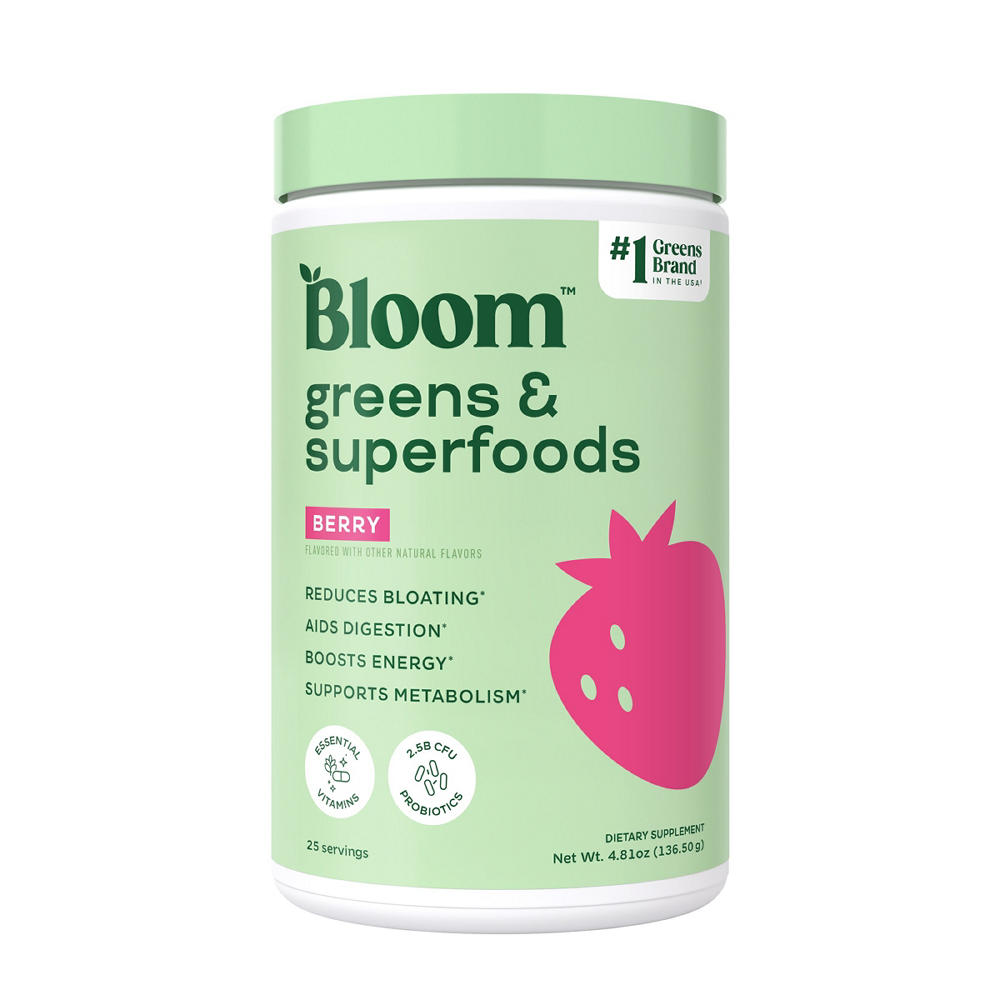 Bloom Greens & Superfoods Powder Drink Mix - Berry, 4.81 oz