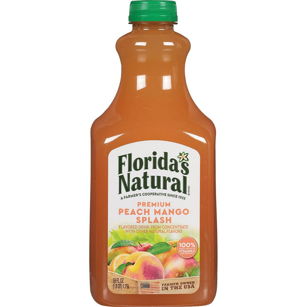 Florida's Natural Premium Peach Mango Splash Drink, 59 oz