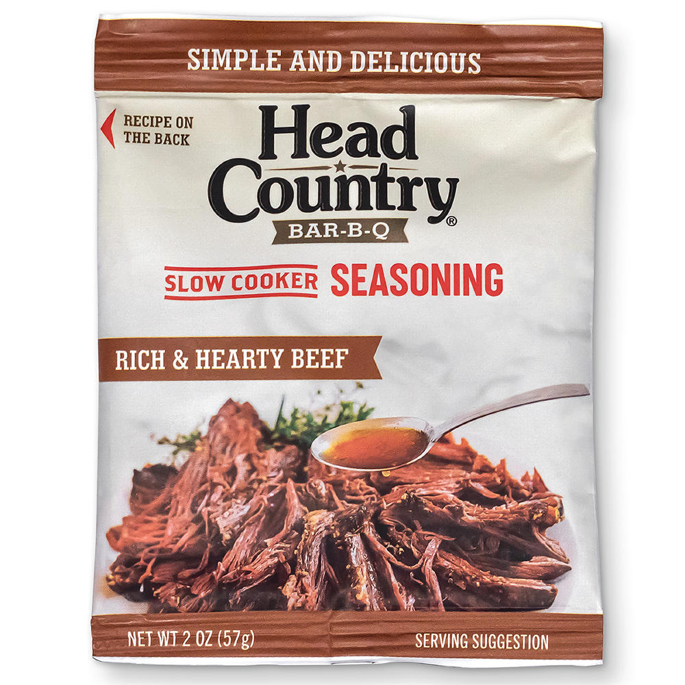 Head Country Slow Cooker Seasoning Rich & Hearty Beef, 2 oz