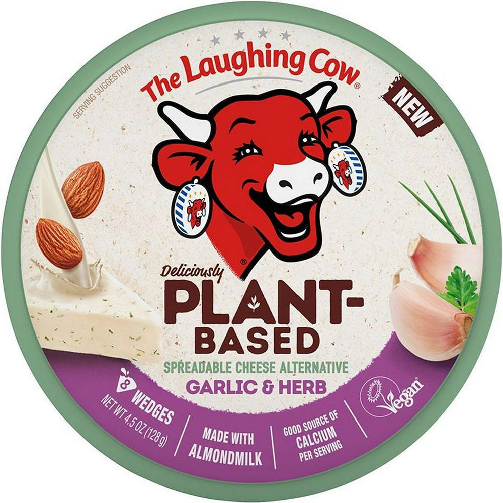 The Laughing Cow Plant-Based Cheese Spread - Garlic & Herb, 8ct, 4.5 oz