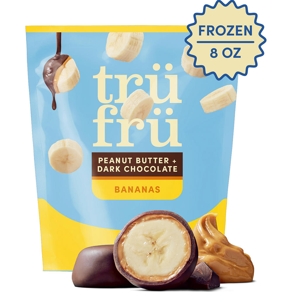 Tru Fru Frozen Bananas - Dark Chocolate + Peanut Butter, 8 oz