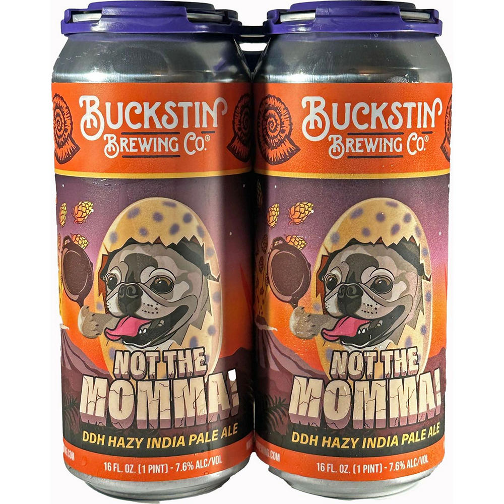 Buckstin Brewing Not The Momma! Hazy IPA Craft Beer 4 pk Cans, 16 oz