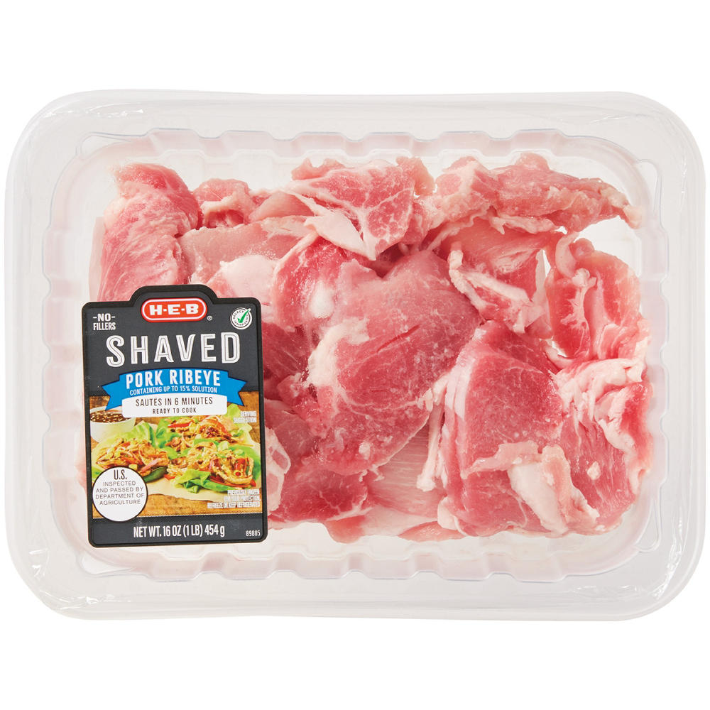 H-E-B Shaved Pork Ribeye, 16 oz