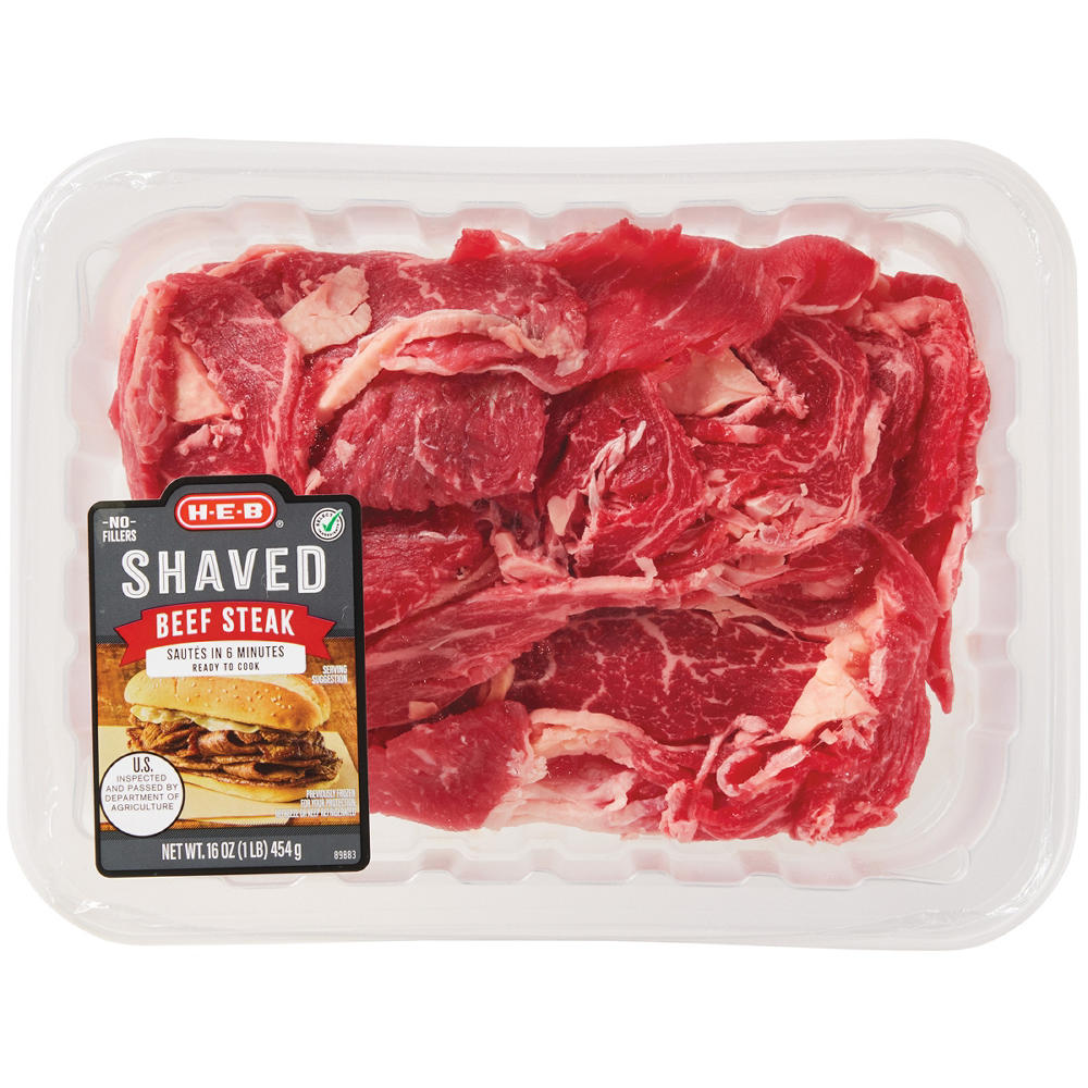 H-E-B Shaved Beef Steak, 16 oz
