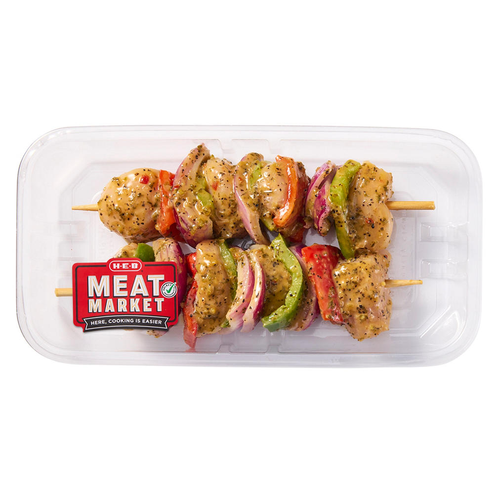 H-E-B Meat Market Marinated Chicken Kabobs – Chipotle Lime, Avg. 1.25 lbs
