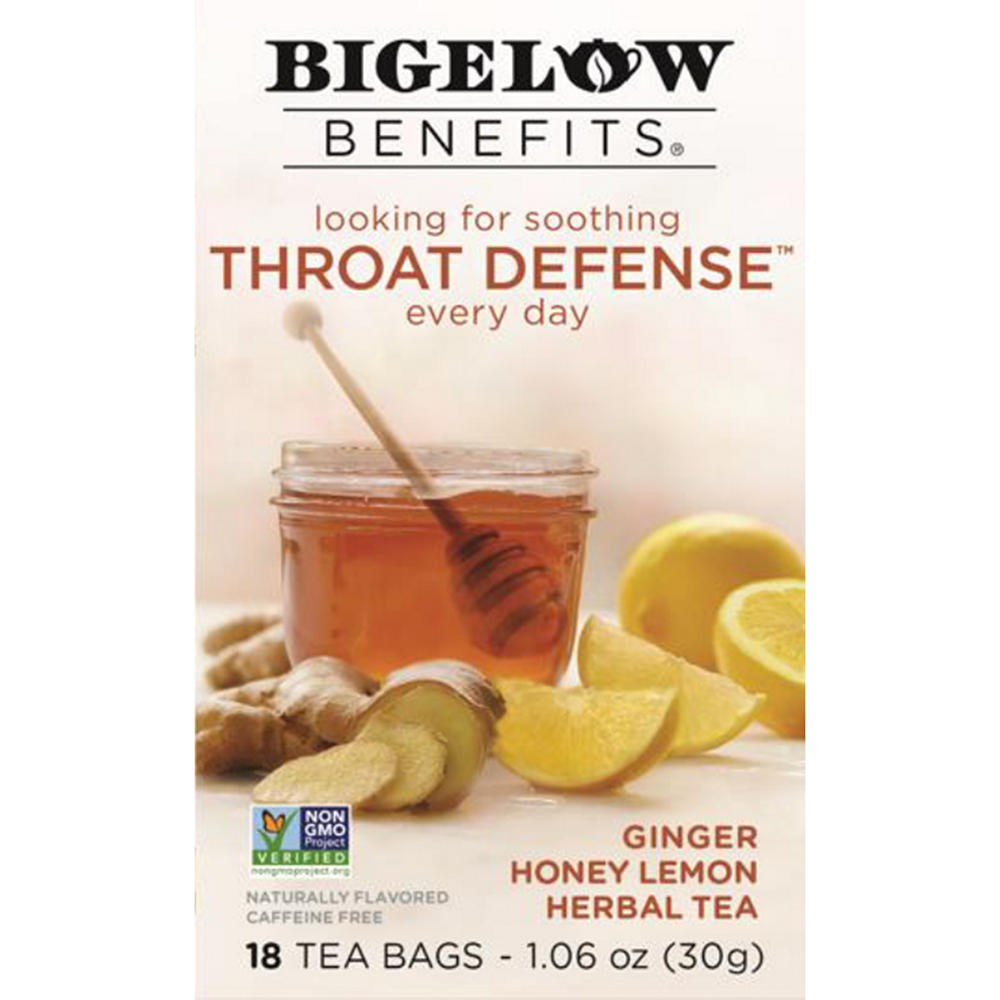 Bigelow Throat Defense Ginger Honey Lemon, 18 ct