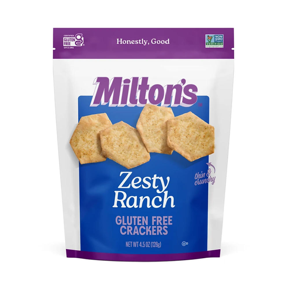 Milton's Craft Bakers Zesty Ranch Gluten Free Crackers, 4.5 oz