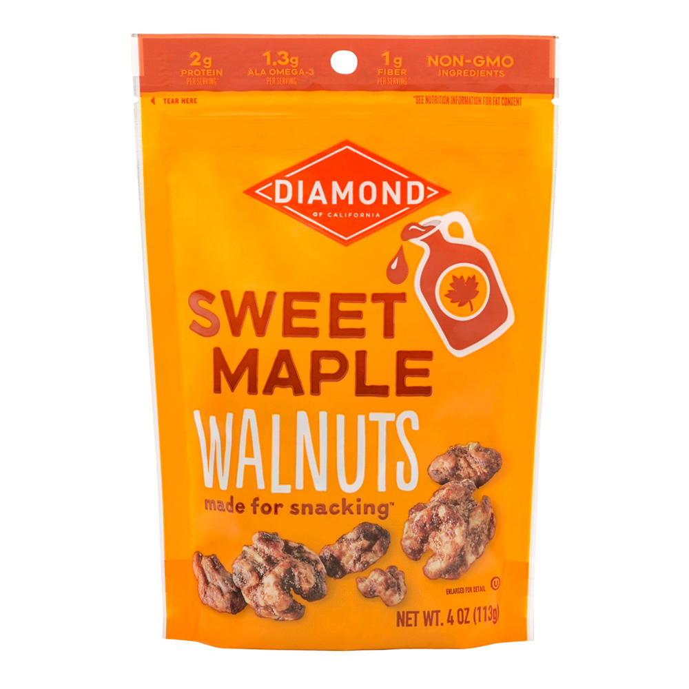 Diamond of California Sweet Maple Glazed Walnuts, 4 oz