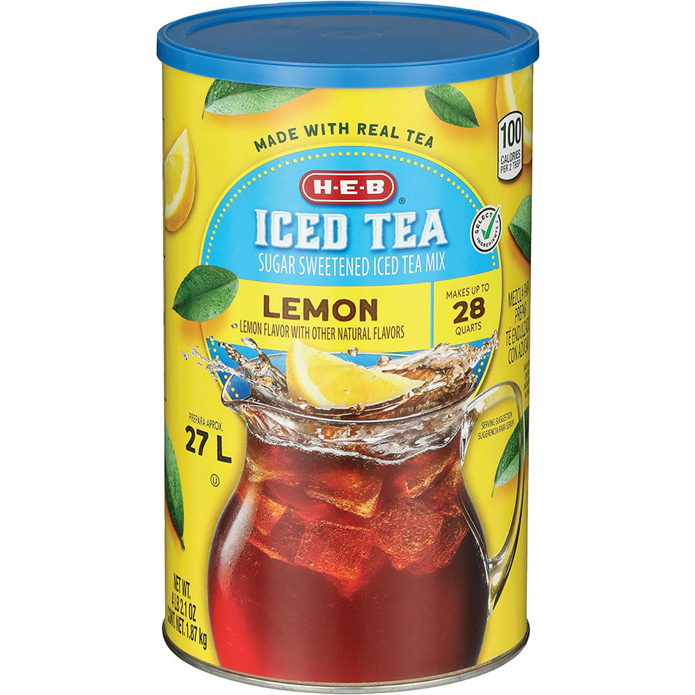 H-E-B Sugar-Sweetened Ice Tea Mix - Lemon, 66.1 oz