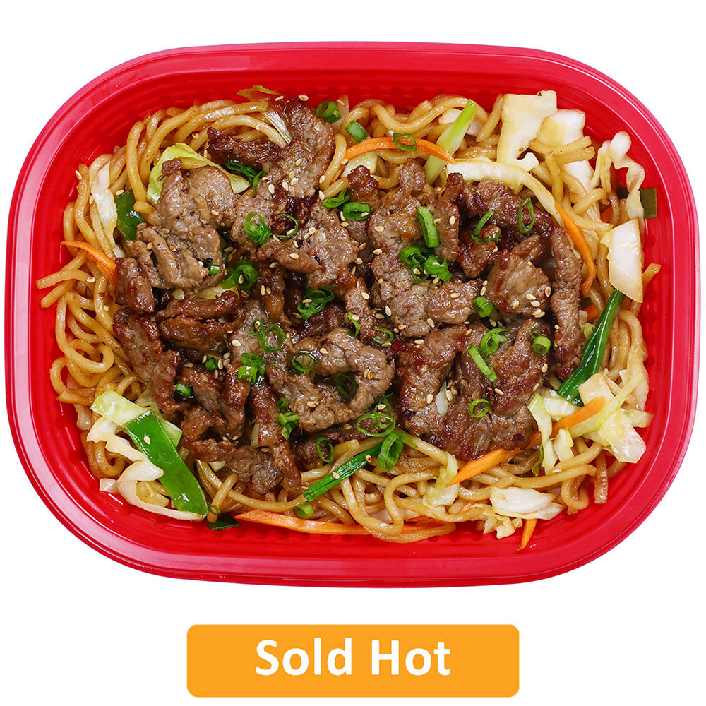 H-E-B Sushiya Beef Lo Mein Noodle Bowl (Sold Hot), 20.07 oz