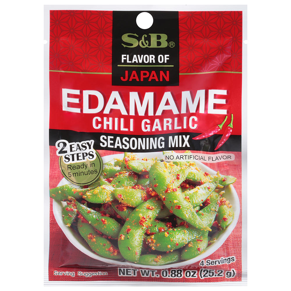 S&B Edamame Seasoning Mix - Chili Garlic, 0.88 oz