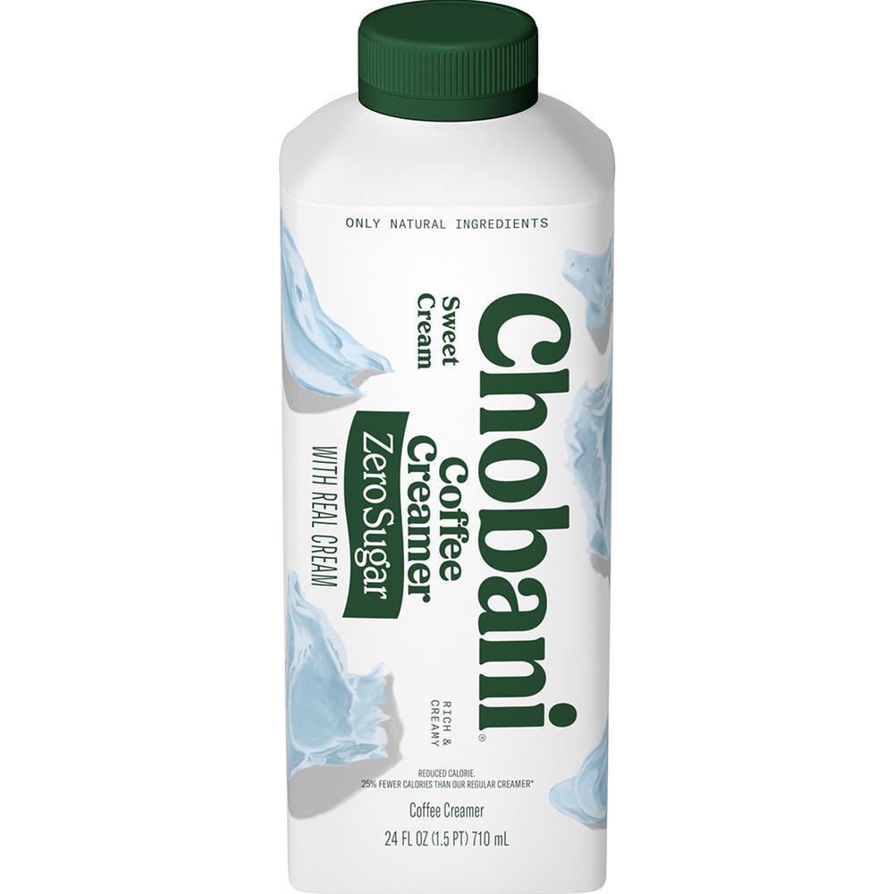 Chobani Zero Sugar Liquid Coffee Creamer - Sweet Cream , 24 oz