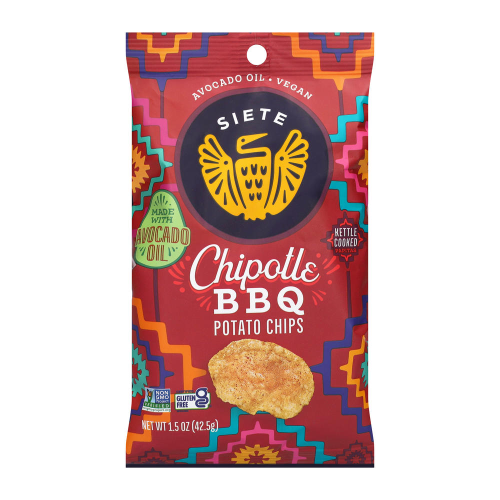 Siete Kettle Cooked Potato Chips - Chipotle BBQ, 1.5 oz