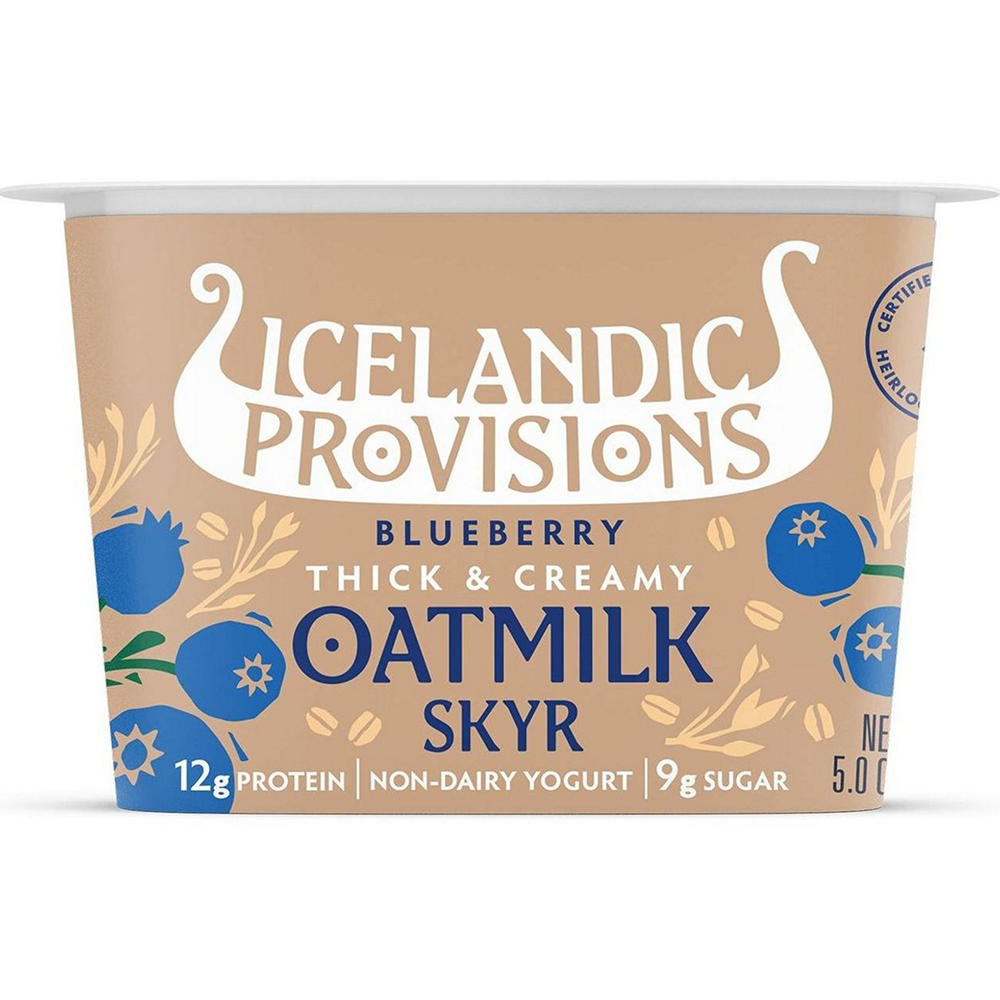 Icelandic Provisions 12g Protein Oatmilk Skyr - Blueberry, 5 oz