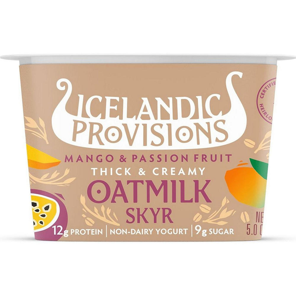 Icelandic Provisions 12g Protein Oatmilk Skyr - Mango & Passion Fruit, 5 oz