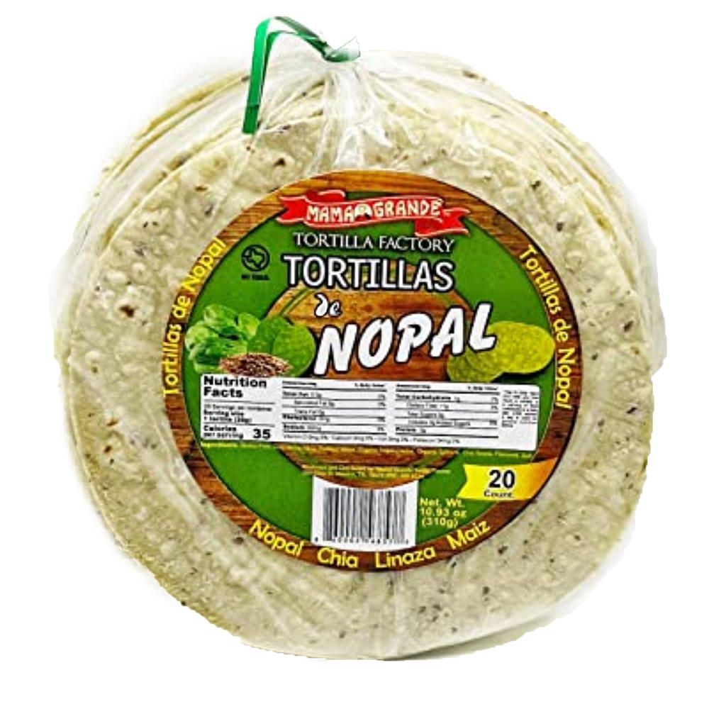 Mama Grande Tortilla Factory Nopal Cactus Tortillas, 20 ct