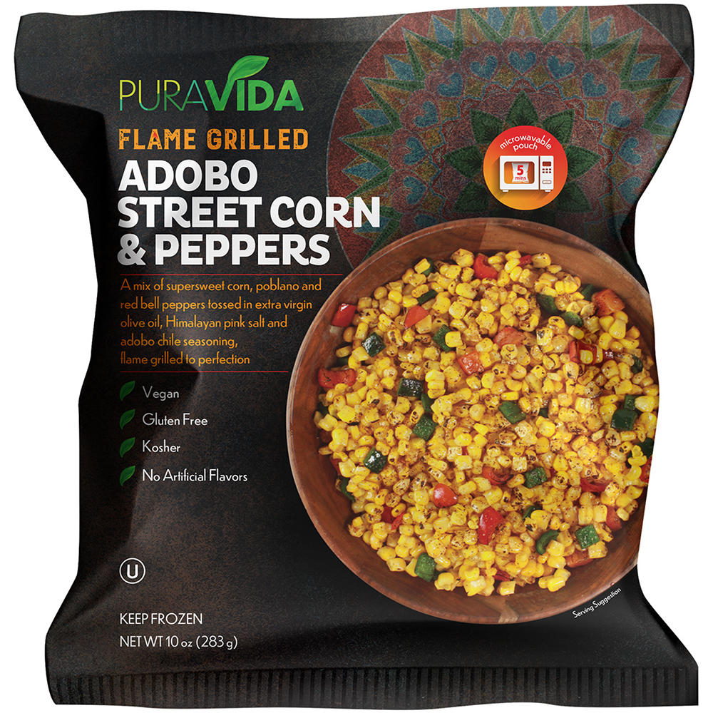 PuraVida Adobo Street Corn & Peppers, 10 oz