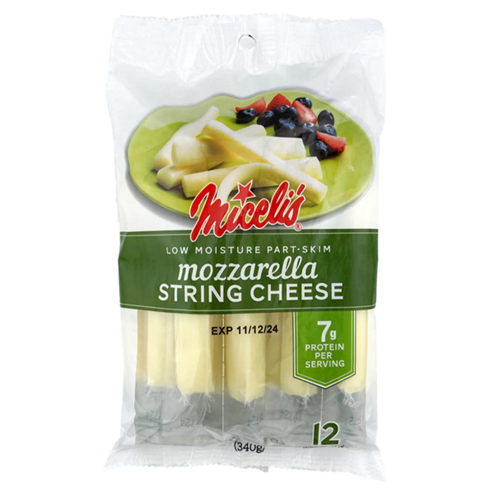 Miceli's Low Moisture, Part-Skim Mozzarella String Cheese, 12oz