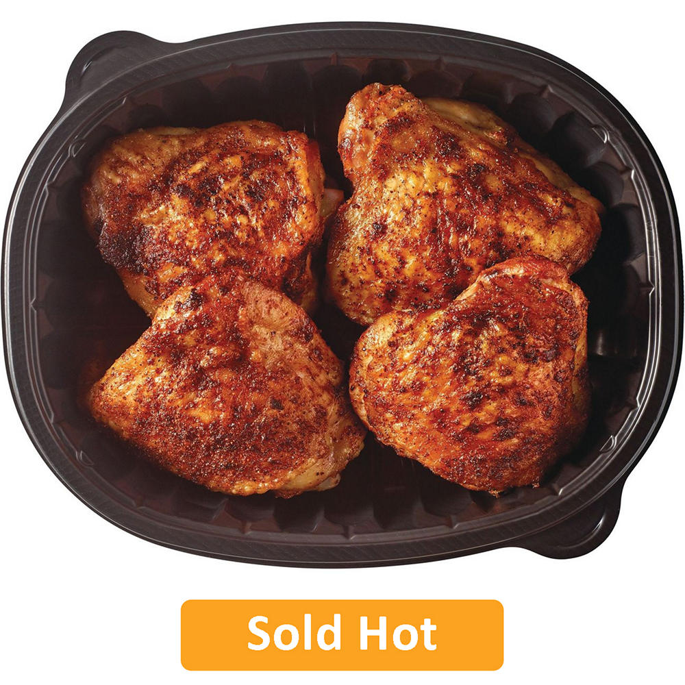 H-E-B Natural Seasoned Bone-in Chicken Thighs (Sold Hot), Avg. 1.25 lbs
