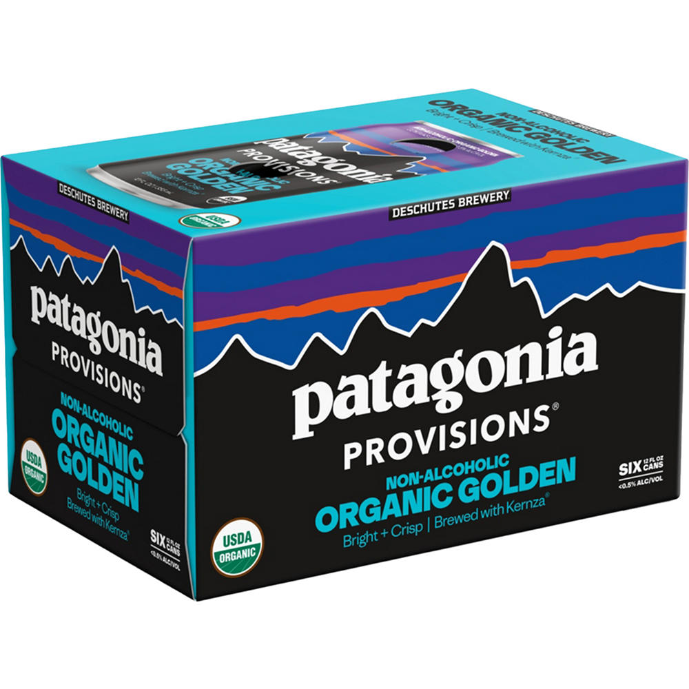 Deschutes X Patagonia Provisions Non Alcoholic Organic Golden Craft Beer 6 pk Cans, 12 oz