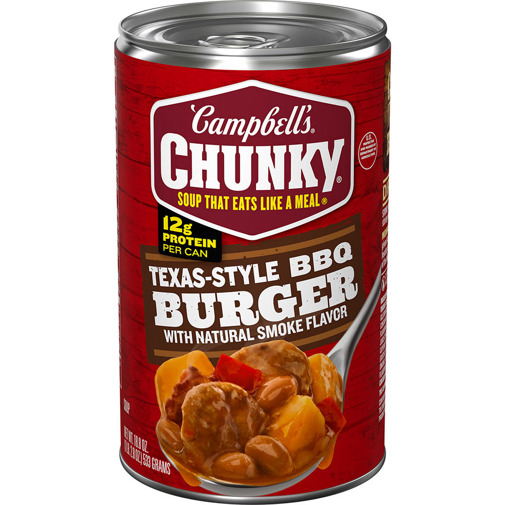 Campbell's Chunky Texas-Style BBQ Burger Soup, 18.8 oz