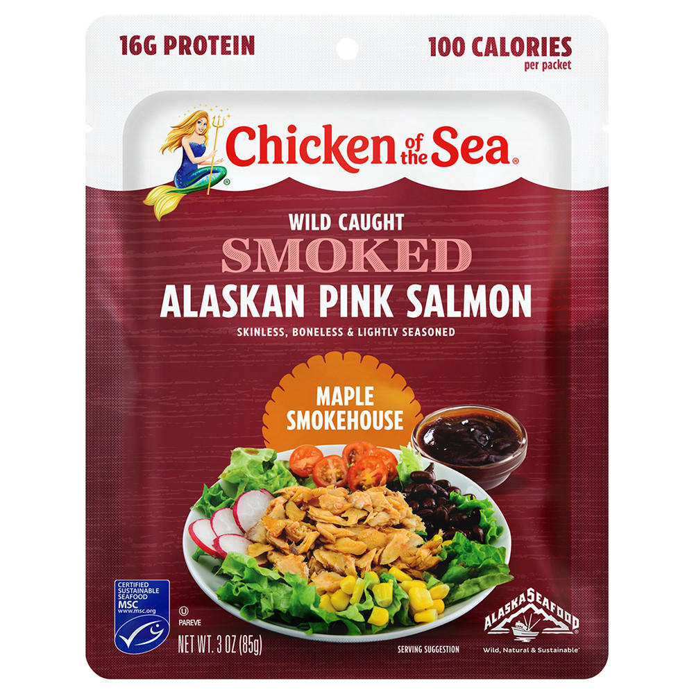 Chicken of the Sea Smoked Pink Salmon Maple Smokehouse, 3 oz