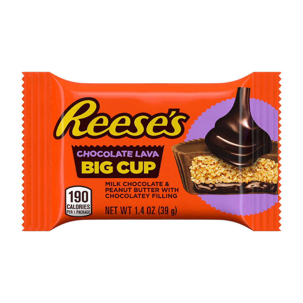 Reese's Big Cup Chocolate Lava Milk Chocolate Peanut Butter Cups, 1.4 oz