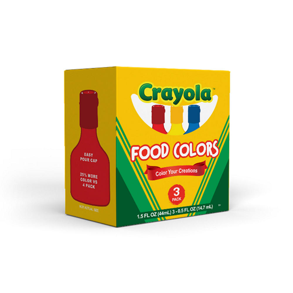 Crayola Primary Colors Food Coloring, 3 ct
