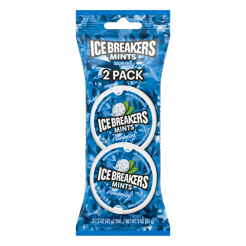 Ice Breakers Coolmint Sugar Free Mints, 2 pk, 1.5 oz