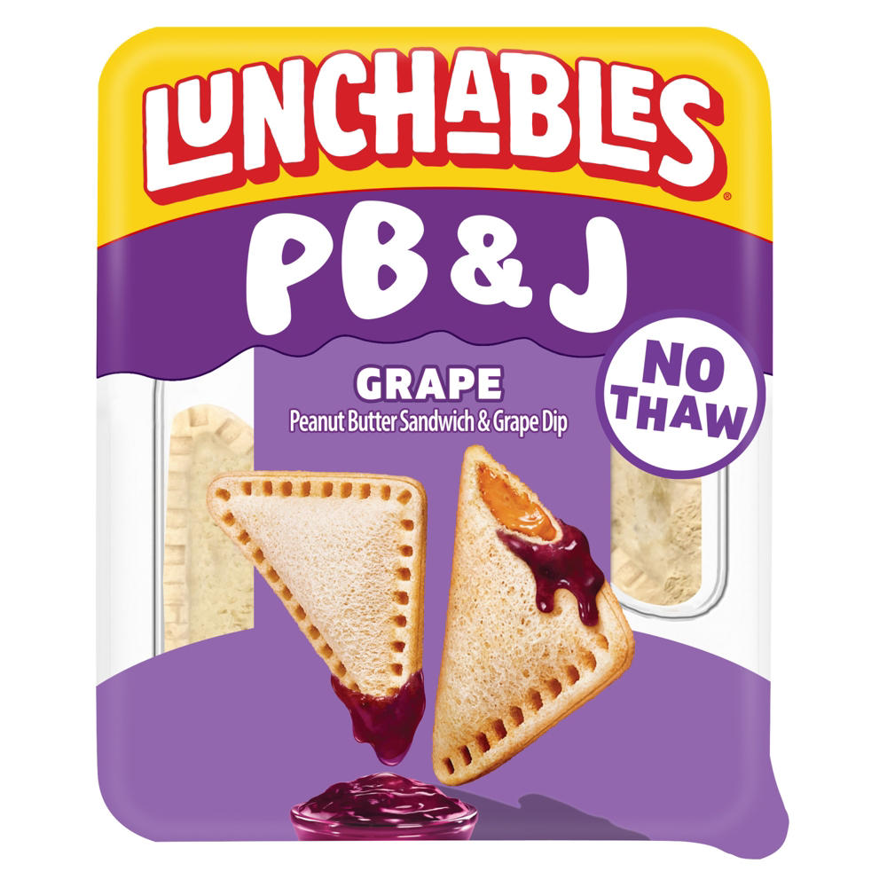 Lunchables Pb&J Peanut Butter Sandwich & Grape Dip, Pack, 2.3 oz
