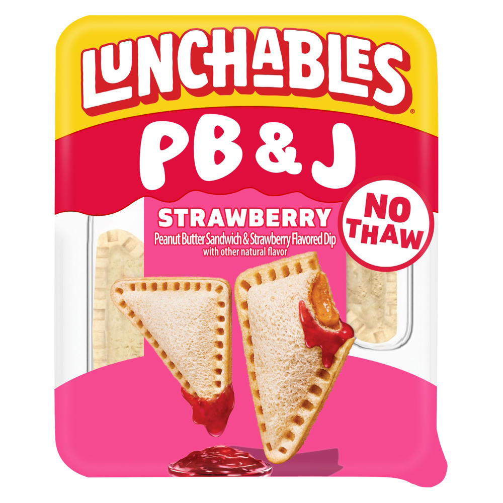 Lunchables Pb&J Peanut Butter Sandwich & Strawberry Flavored Dip, Pack, 2.3 oz