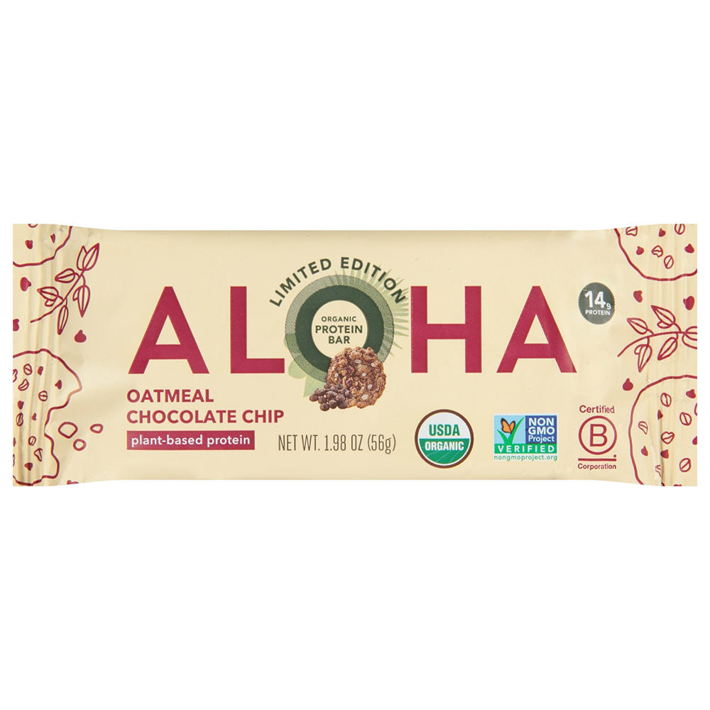 Aloha 14g Protein Bar - Oatmeal Chocolate Chip, 1.98 oz
